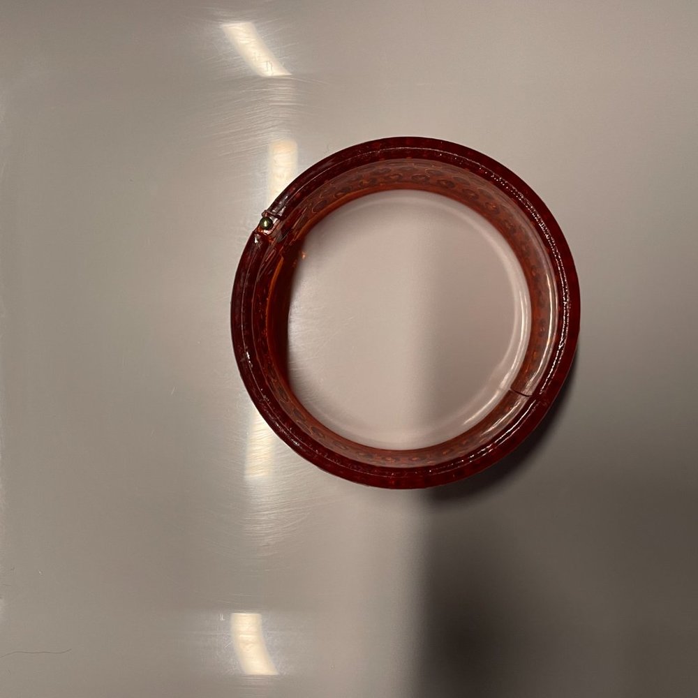 Red Faux Rhinestone Bangle - Picture 3 of 6